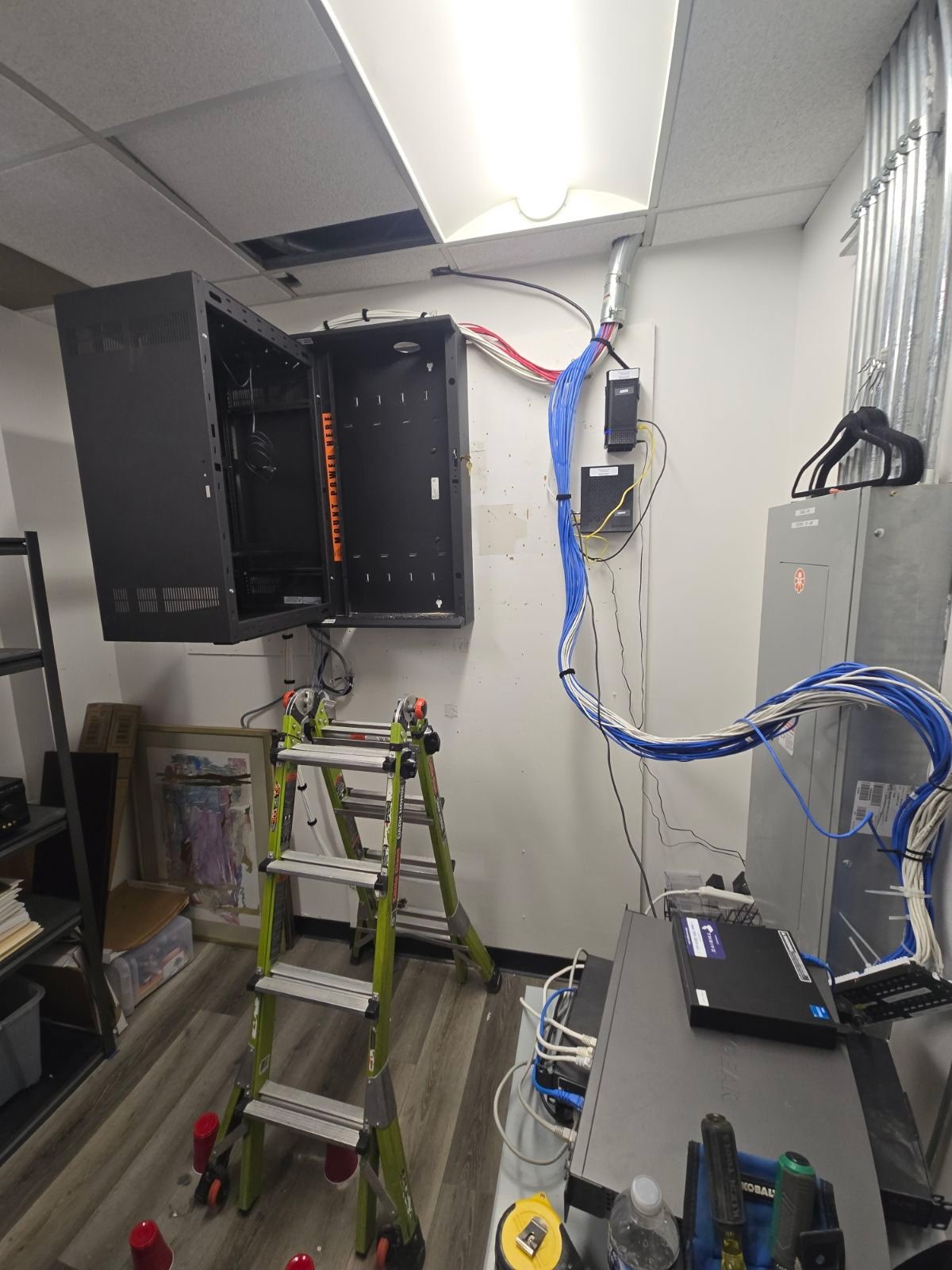 Organized network rack detail