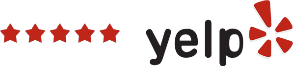 Yelp five-star review badge
